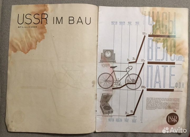 Журнал СССР на стройке №7 1935 г. Немец. яз