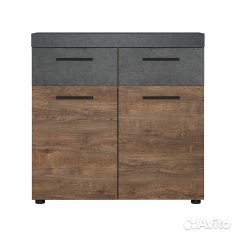 Тумба Брауни KOM2D2S, матера/дуб канзас