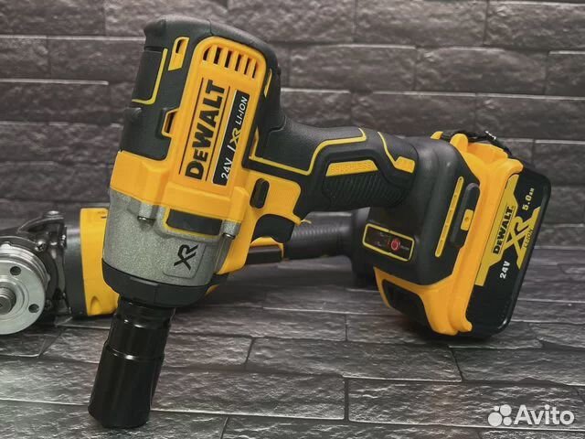 Аккумуляторный набор 2в1 dewalt болгарка+гайковерт