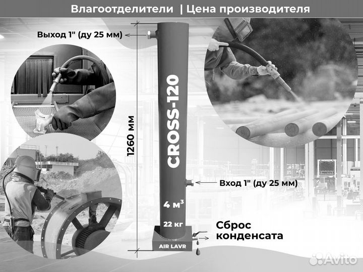 Влагоотделитель для компрессора cross 120