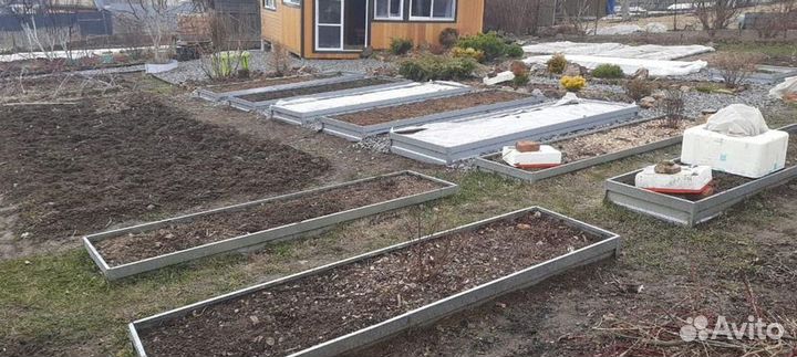 Грядка оцинкованная 1м х 2м х 22см