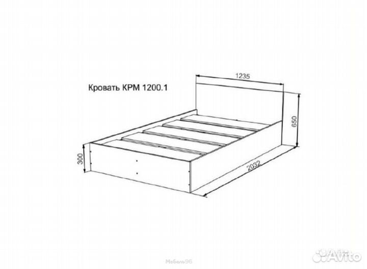 Кровать Мори графит