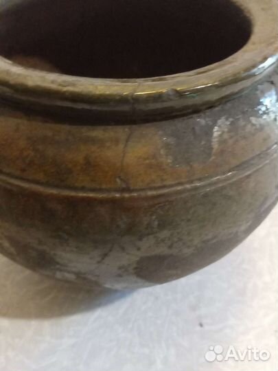 Крынка глиняная старинная