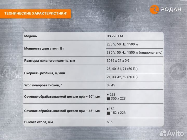 Ленточнопильный станок для резки металла BS 228 FH