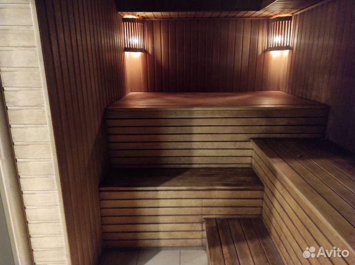 Баня сауна с бассейном