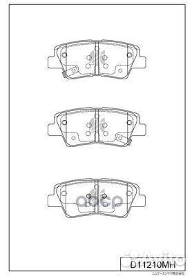 Колодки тормозные диск. с антискрипн.пласт. D11