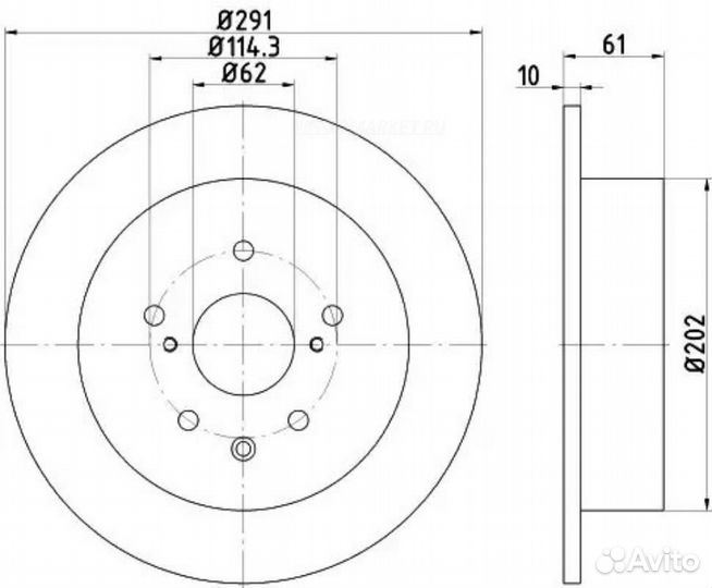 Nisshinbo ND1010K Диск тормозной зад