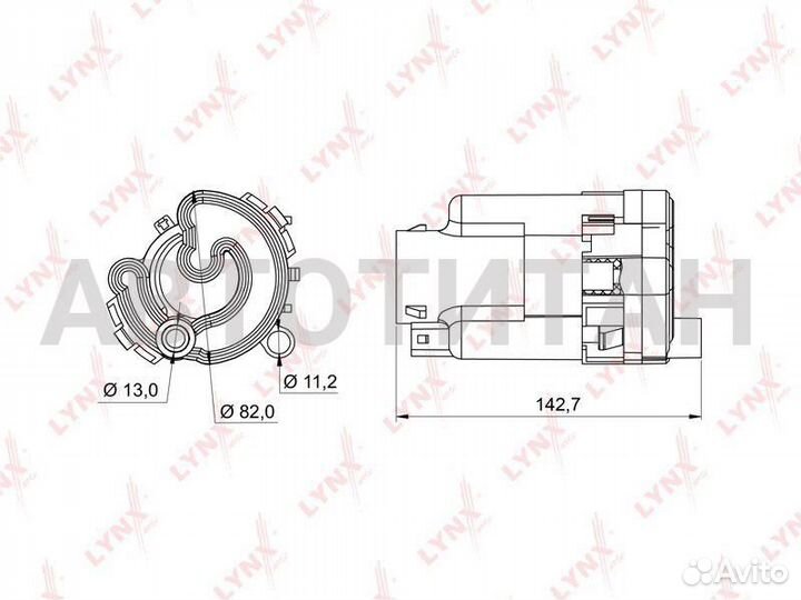Фильтр топливный hyundai getz 1.6 (TB ) 02- / matrix I 1.6 / 1.8 (FC ) 01- lynxauto LF988M