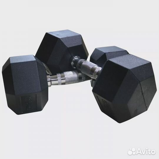 Гантели DFC Гексагональные, 2 шт. по 15 кг
