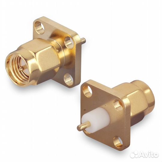 Разъем sма(папа, male) фланец, крепление на 4 винт