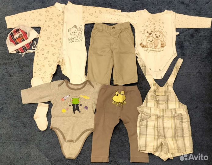 Пакет одежды на мальчика 62-68размера с брендами