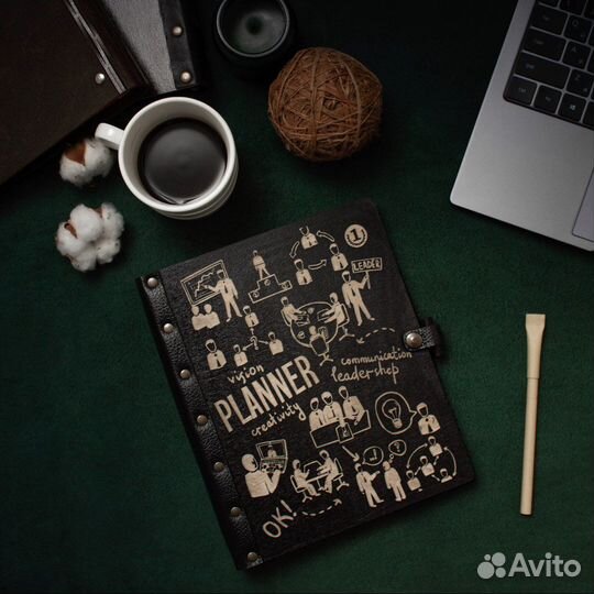 Блонот из дерева с гравировкой Подарок