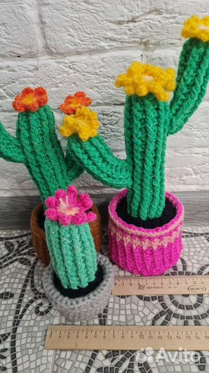Вязаные цветы