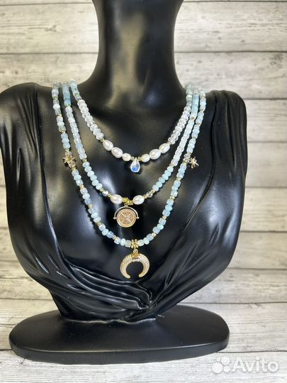 Колье из натуральных камней