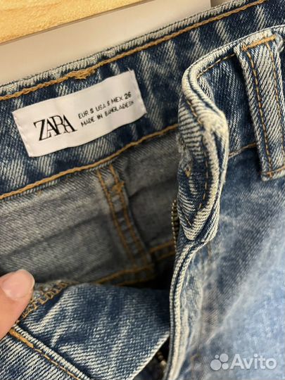 Джинсовая юбка миди Zara