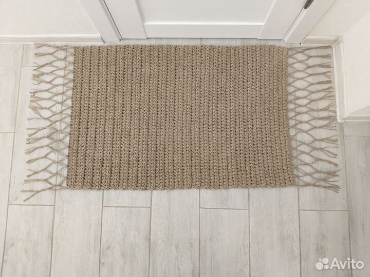 Ковёр из джута, коврик, ковровая дорожка,ручная