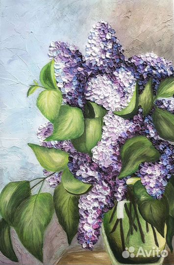Картина масло Сирень