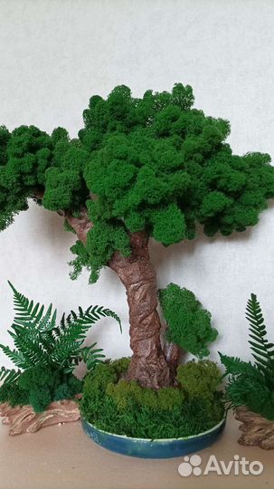 Мох - Дерево из живых мха и растений