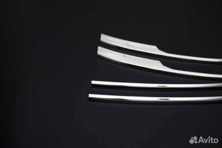 Накладки на передний бампер Volkswagen T6 (6 шт)