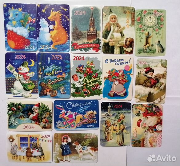 Календарики мультики, новогодние