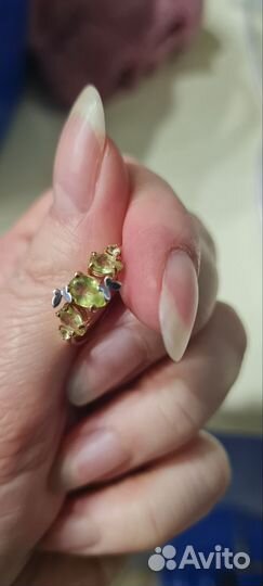 Кольцо серебряное, серьги