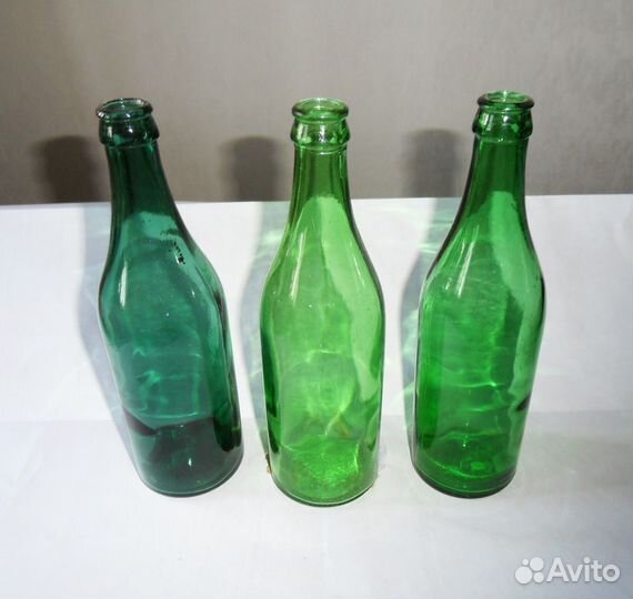 Бутылки СССР Цветное стекло Интерьер Винтаж Лот3
