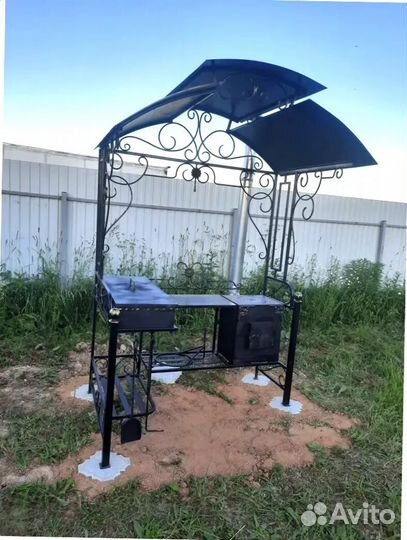 Мангал С печкой под казан