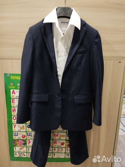 Школьный костюм для мальчика 134 синий