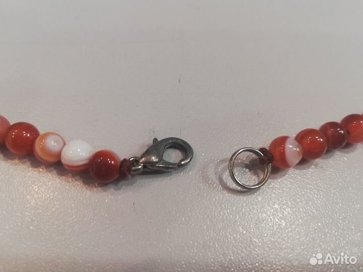 Колье из полосатого агата