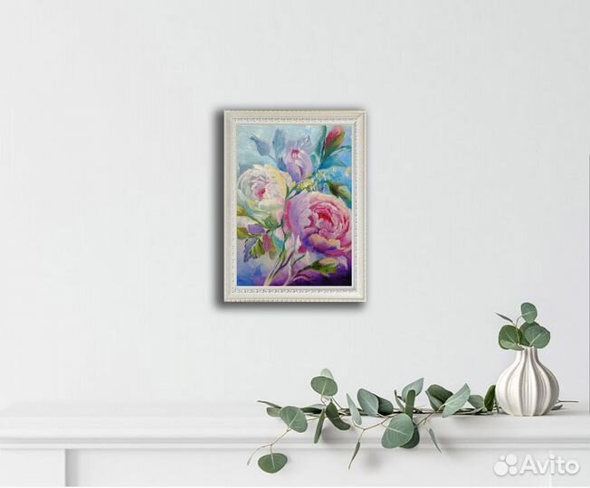 Картина цветы пионы 