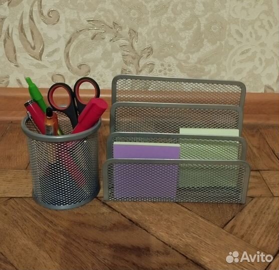 Канцелярский набор подставка для бумаг и ручек