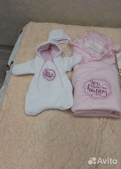 Конверт на выписку для девочки весна осень