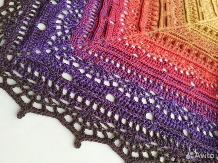 Ажурная шаль-бактус