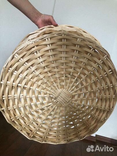 Плетенная корзина, диаметр 60 см большая