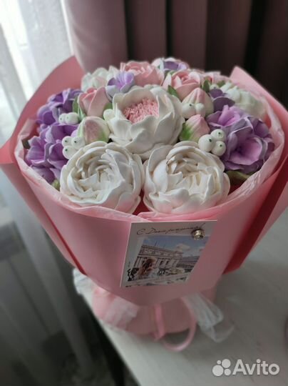 Букет из зефирных цветов