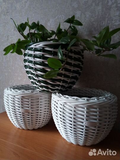 Кашпо из ротанга
