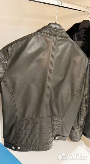 Кожаная куртка мужская 52 54