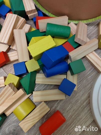 Деревянный конструктор домик город