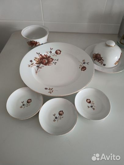 Ретро. Остатки набора посуды. ГДР. Jlmenau