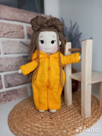 Кукла вязаная. Кукла крючком. Кукла игрушка