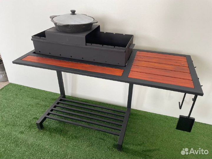 Мангал с печью под казан