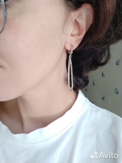 Сережки серебро
