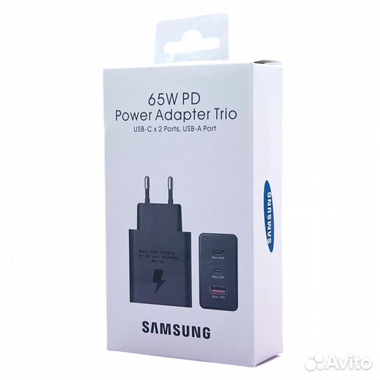 Сзу для sams. black 2xUSB-C, 1xUSB-A 65W
