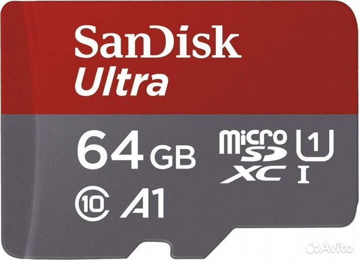 Карта памяти Micro SD 64 GB SanDisk для фото видео
