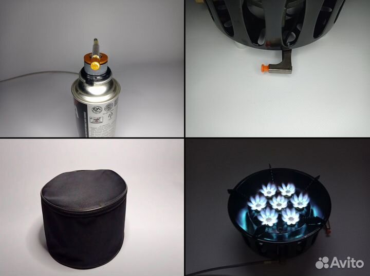 Туристическая газовая плита, 7 конфорок, 19,8 кВт