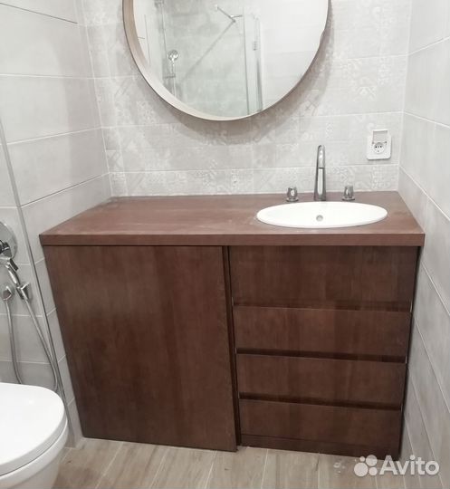 Тумба под стиральную машину в шпоне на заказ