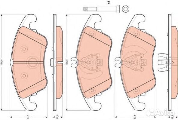Колодки пер.mercedes W204 07-14/CLS (C218) 11-17