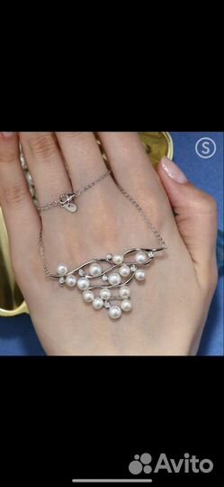 Серебряное Колье Sunlight с жемчугом