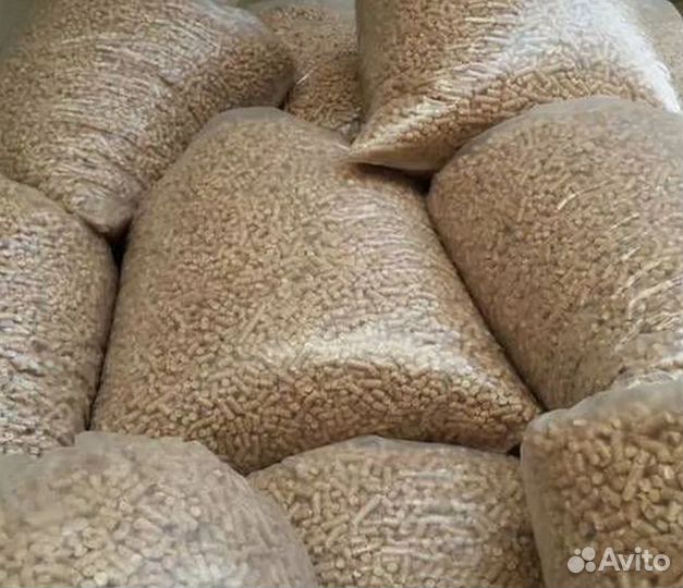 Пеллеты-гранулы белые 8 мм, пакет 15 кг