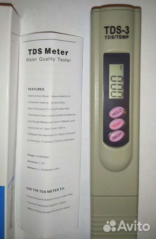 Измеритель воды, солемер, кондуктометр, TDS метр
